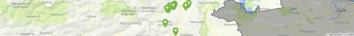 Kartenansicht für Apotheken-Notdienste in der Nähe von Scheiblingkirchen-Thernberg (Neunkirchen, Niederösterreich)
